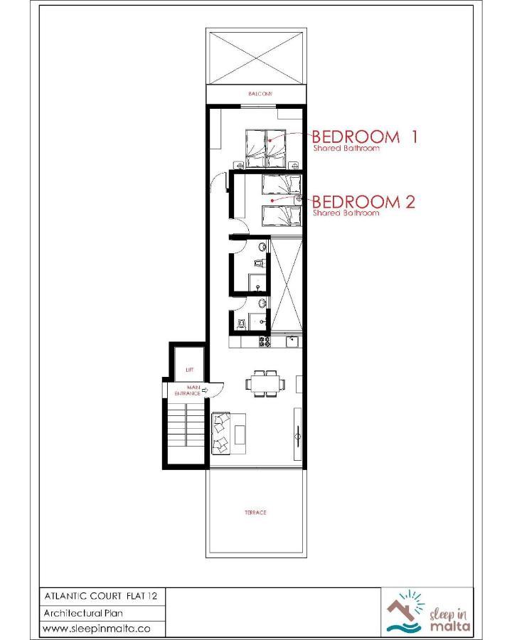 מסידה F12 Room 2, Private Room Two Single Beds Privated Bathroom In Shared Flat מראה חיצוני תמונה